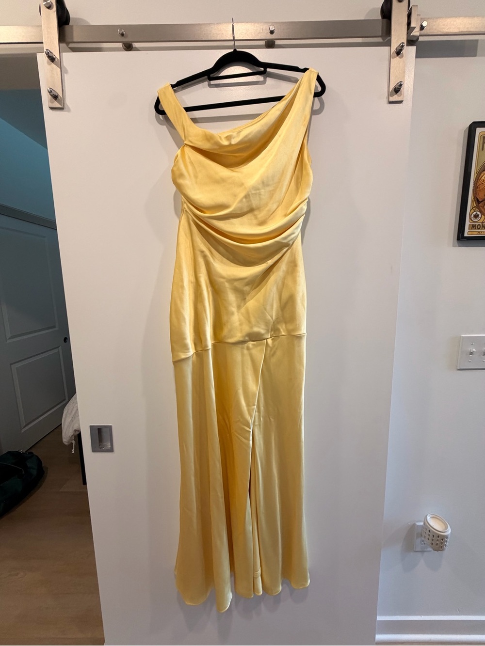 Revelry Yellow Livvy Satin Bridesmaid Dress